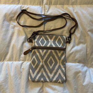 Patterned crossbody bag